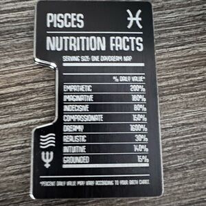 Pisces Nutrition Facts Minimalist Wallet